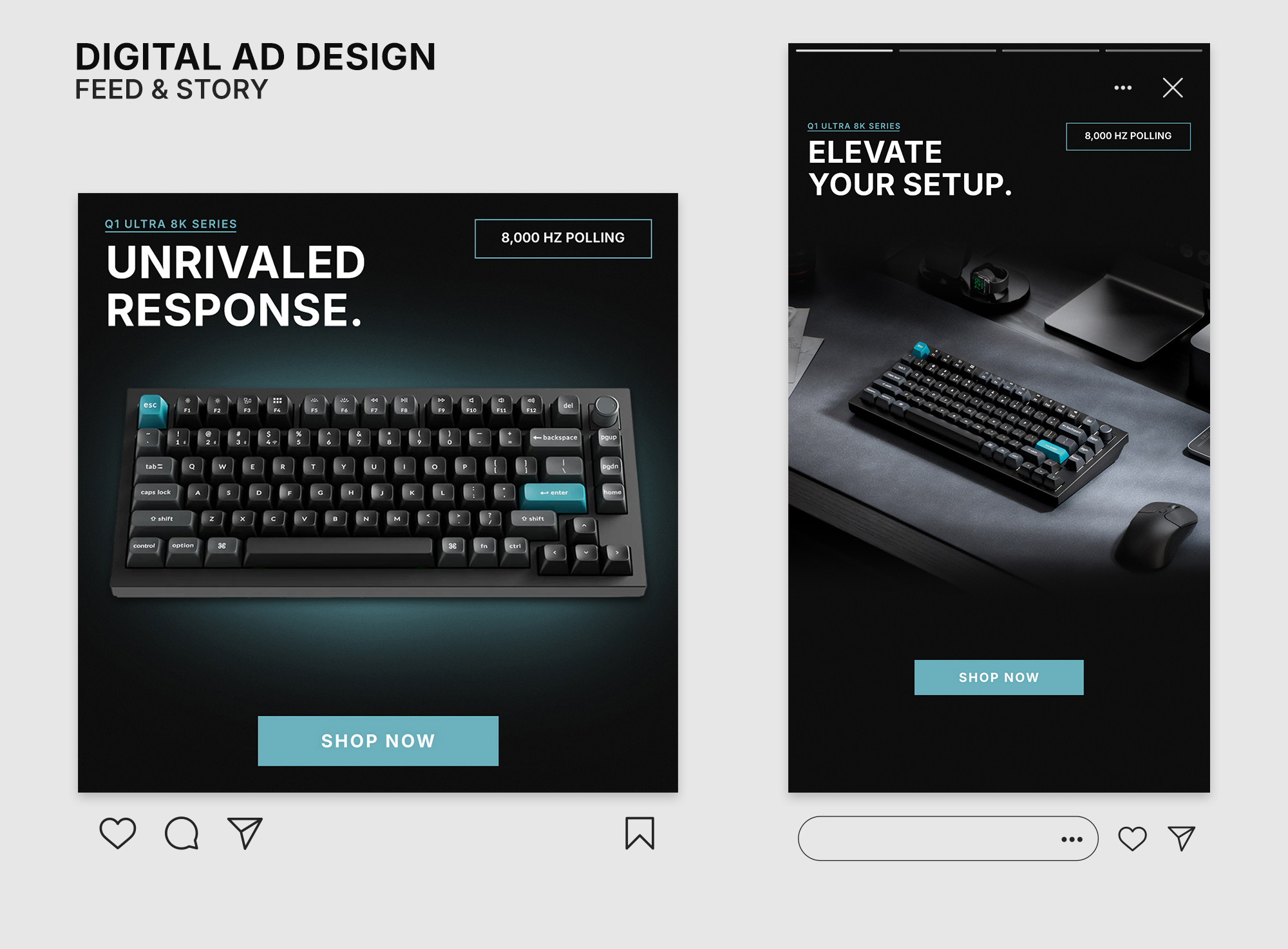 keychron digital advertising social media post designs