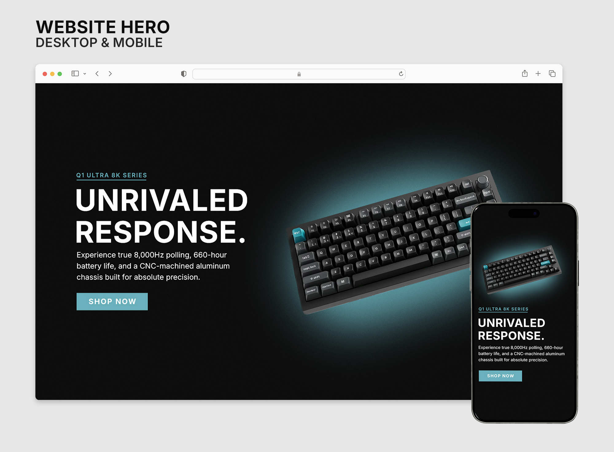keychron website hero mockup