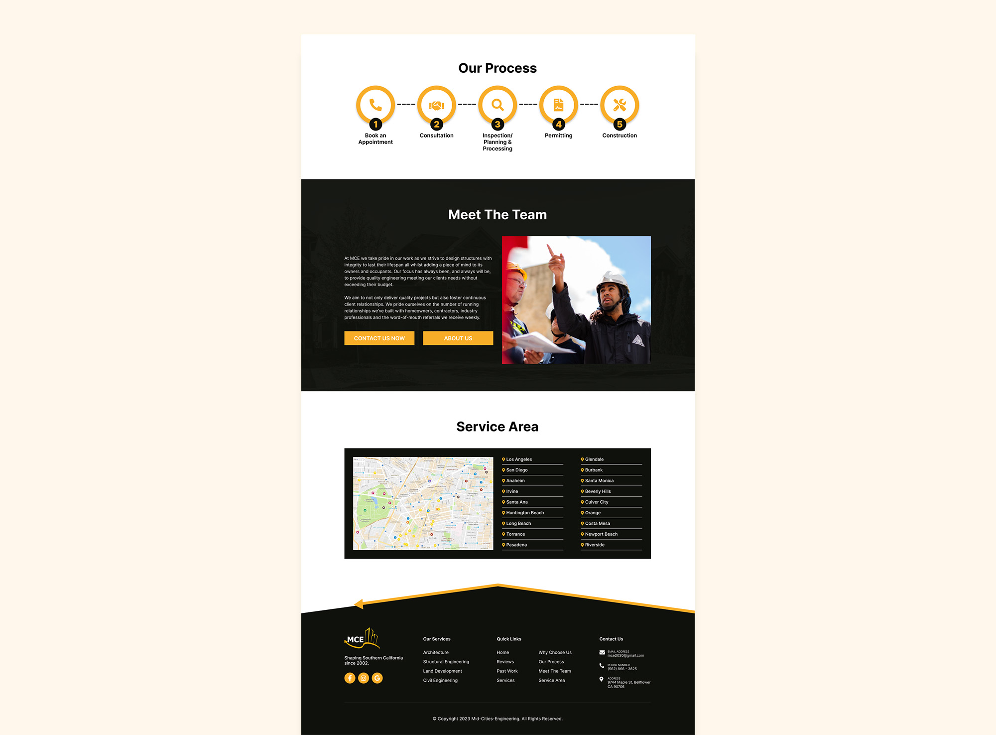 mid-cities-engineering web design