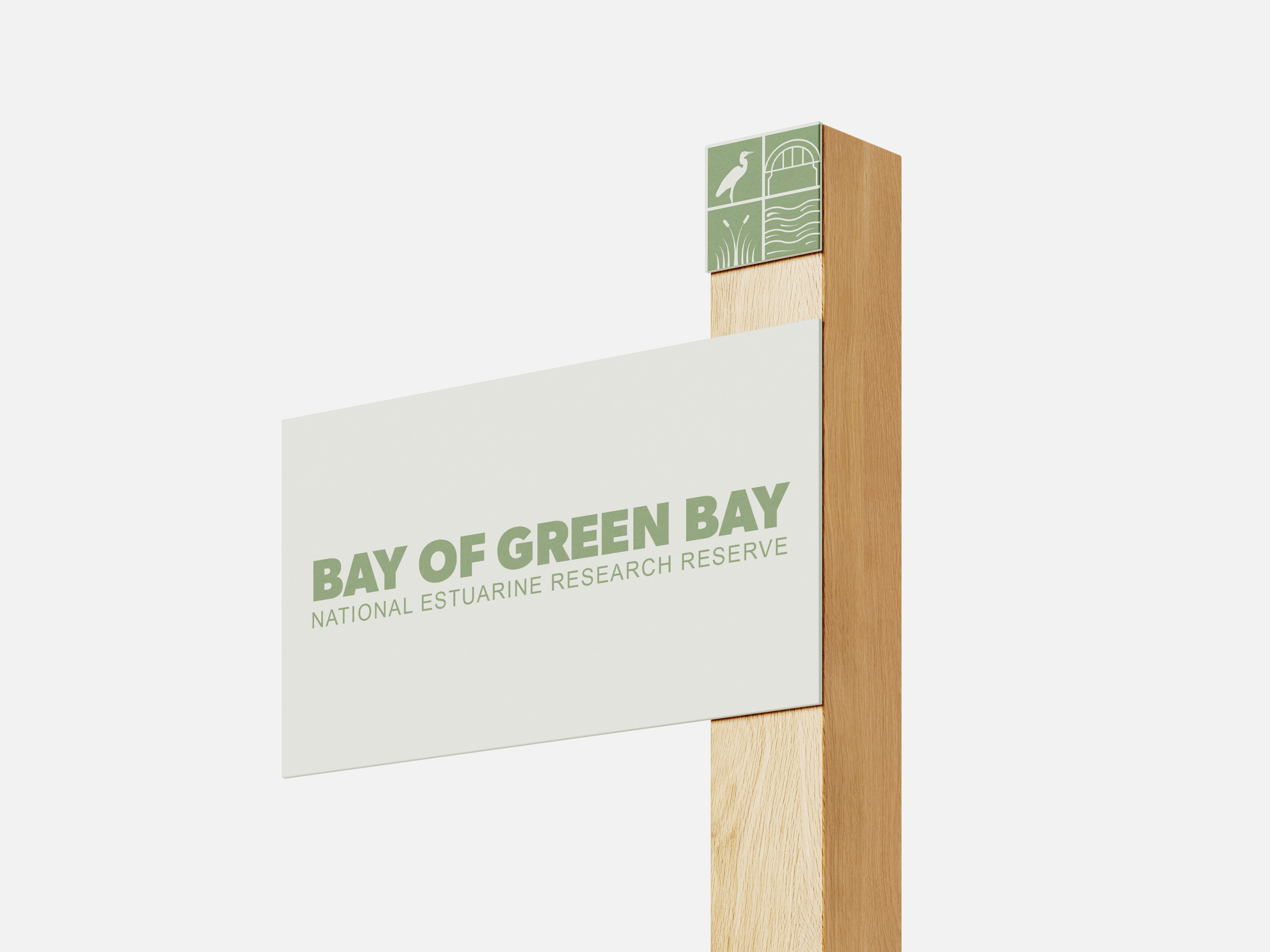 Bay of Green Bay National Estuarine Research Reserve wayfinding sign