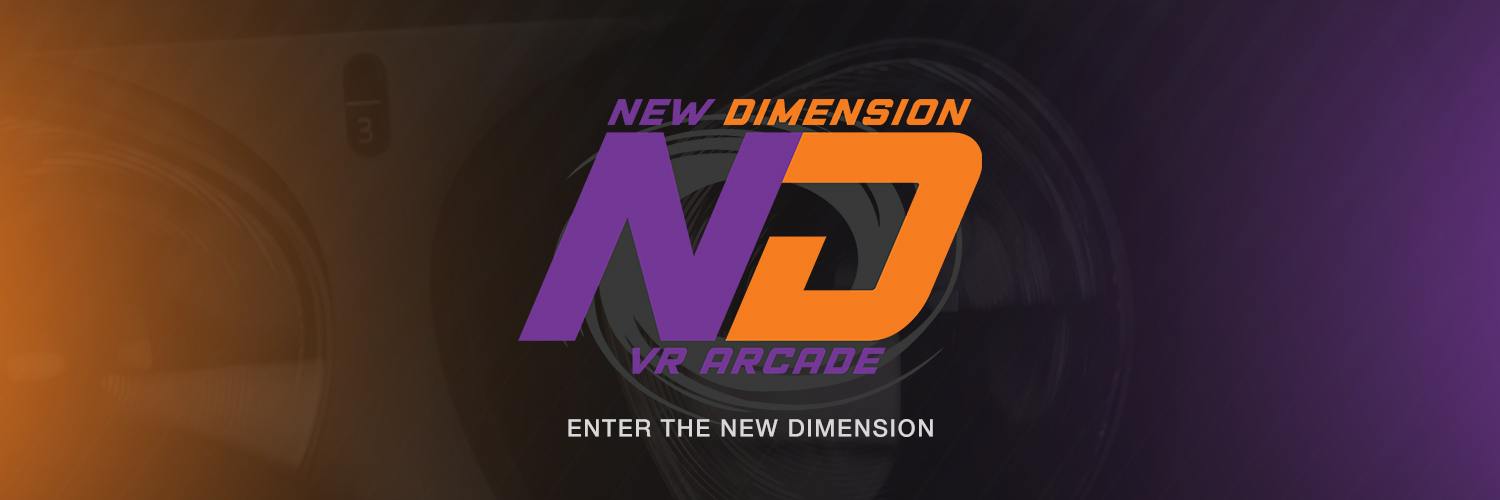new dimension virtual reality arcade twitter banner design