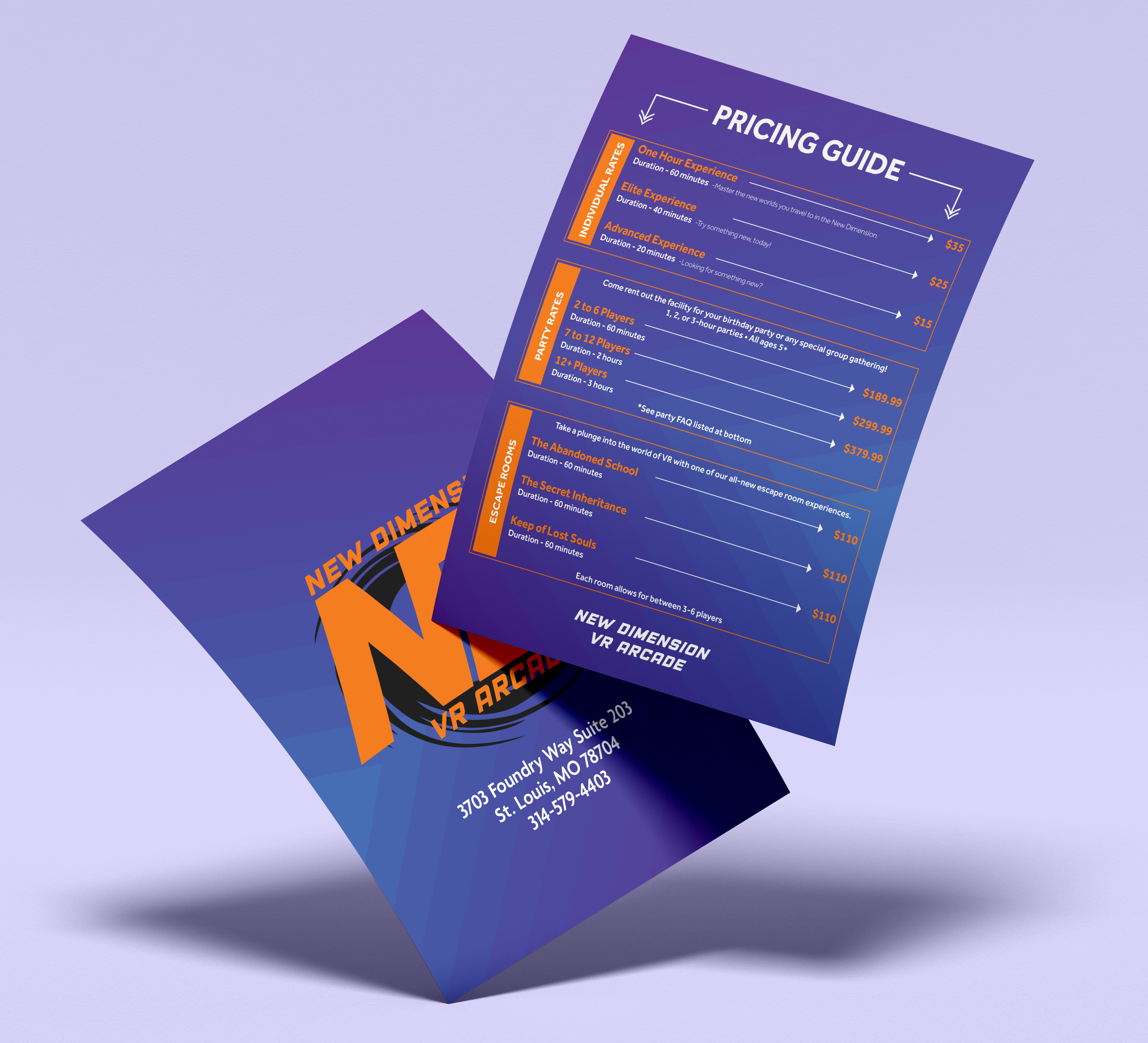 new dimension virtual reality arcade pricing guide design